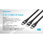 Vention Cable USB tipo-C a Lightning H17BAV 60W 1.2m Negro